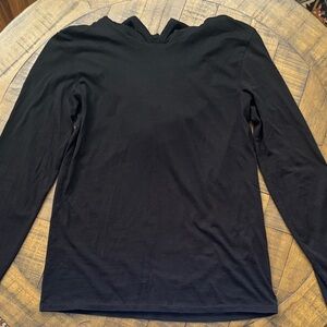 Armani Exchange Black Lightweight Hooded Shirt